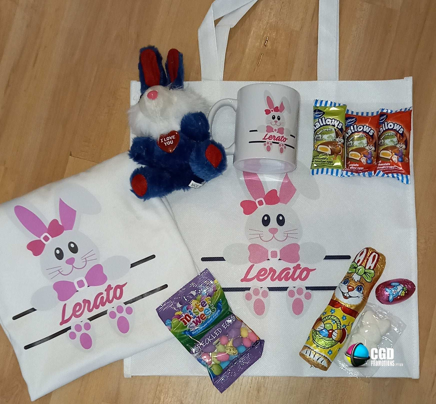 “Custom Easter tote bag and plastic or ceramic mug South Africa”
