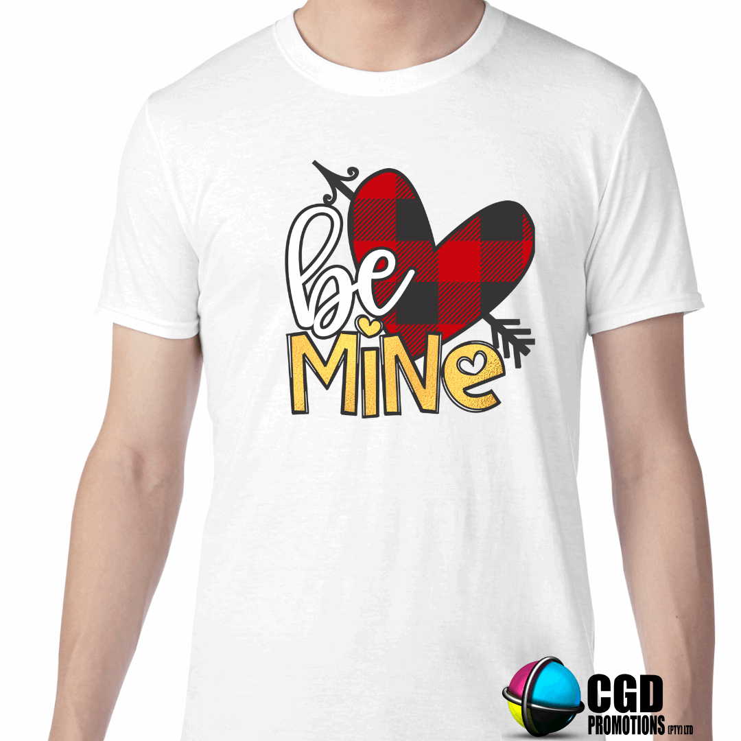 Be Mine Plaid heart - Valentines Day Shirt - Matching Unisex, Ladies Fitted & Kids