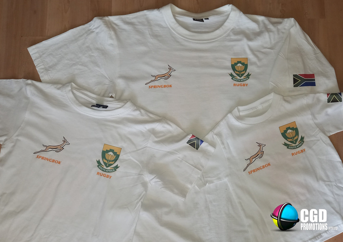 Springbok Supporter Rugby Shirt – Personalized Name – Matching Family Heritage Shirts – CGD Promotions