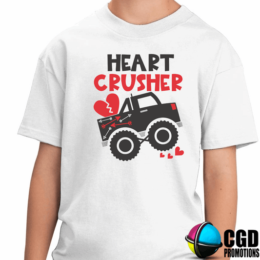 Heart Crusher - Boys Valentines Day Shirt - Kids Shirts