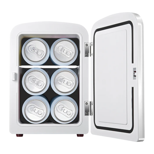 Full wrap 6 Can Mini-Fridge With Built In Bluetooth