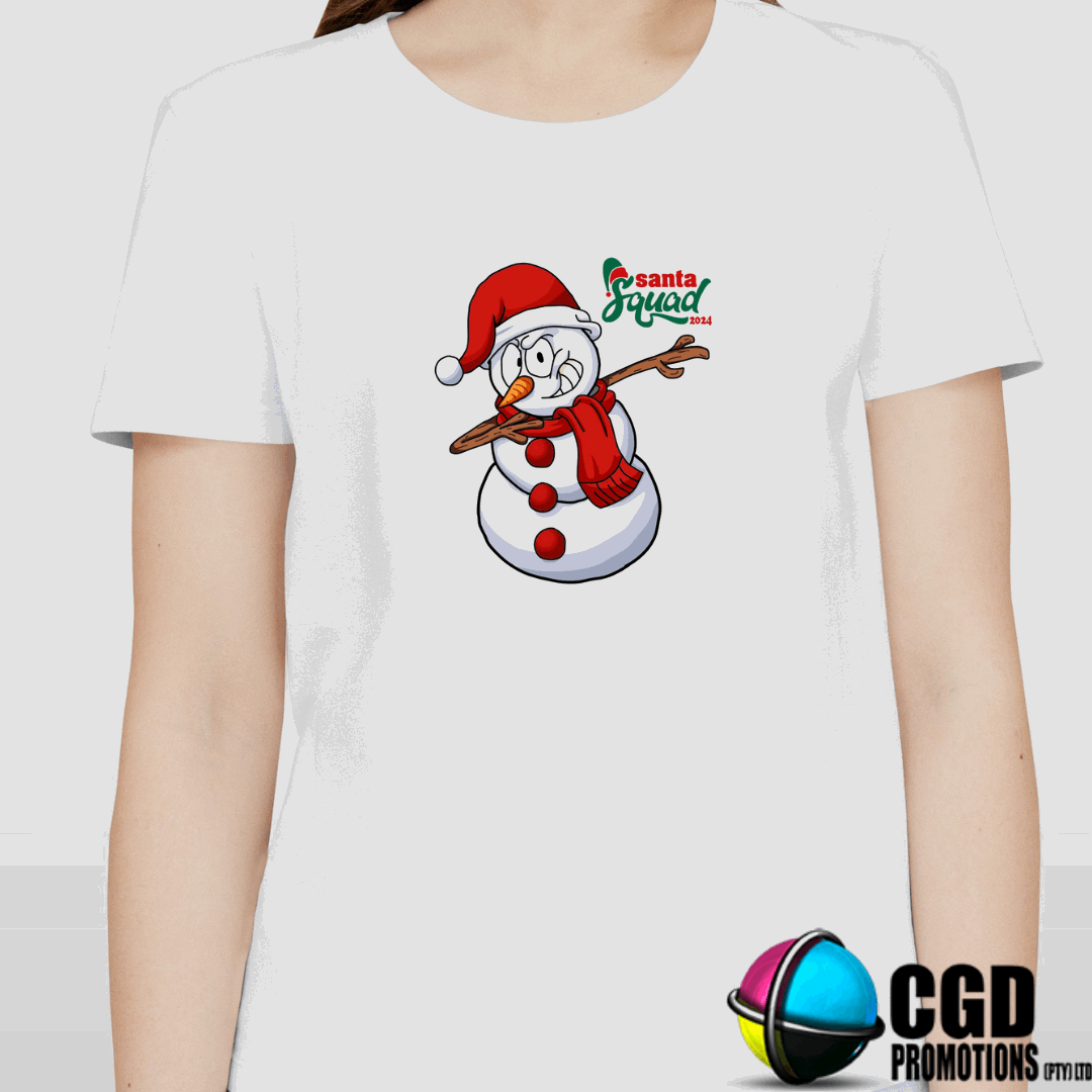 Dubbing Snowman Xmas Dub Christmas Printed Shirt for the Whole Family - Matching Unisex, Ladies Fitted & Kids