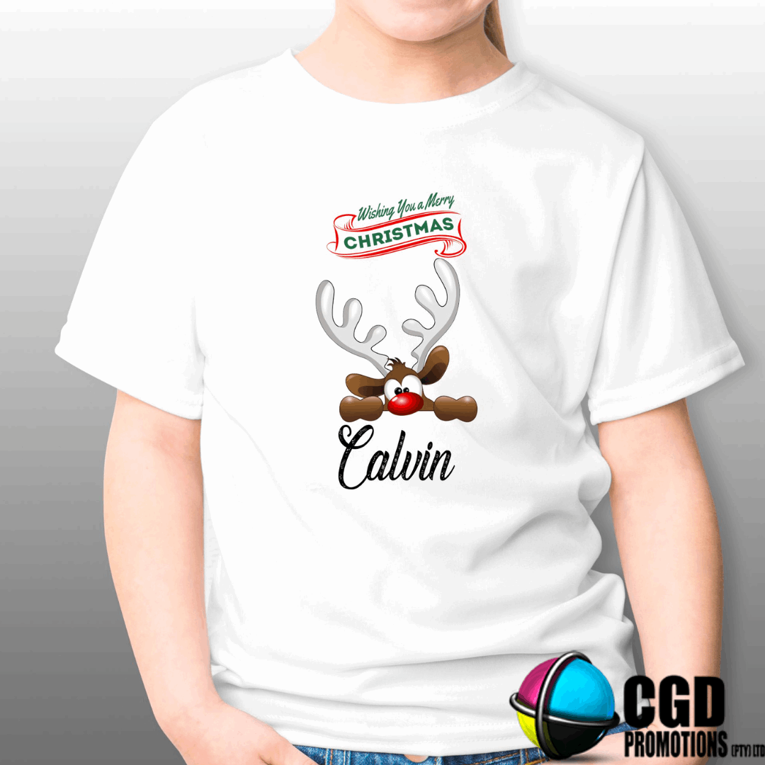 Peeping Reindeer Adult & Kids Christmas Printed Shirt – Matching Adult & Kids Holiday Shirts (Copy)