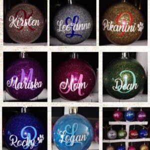 "Red Glitter 8cm Bauble"