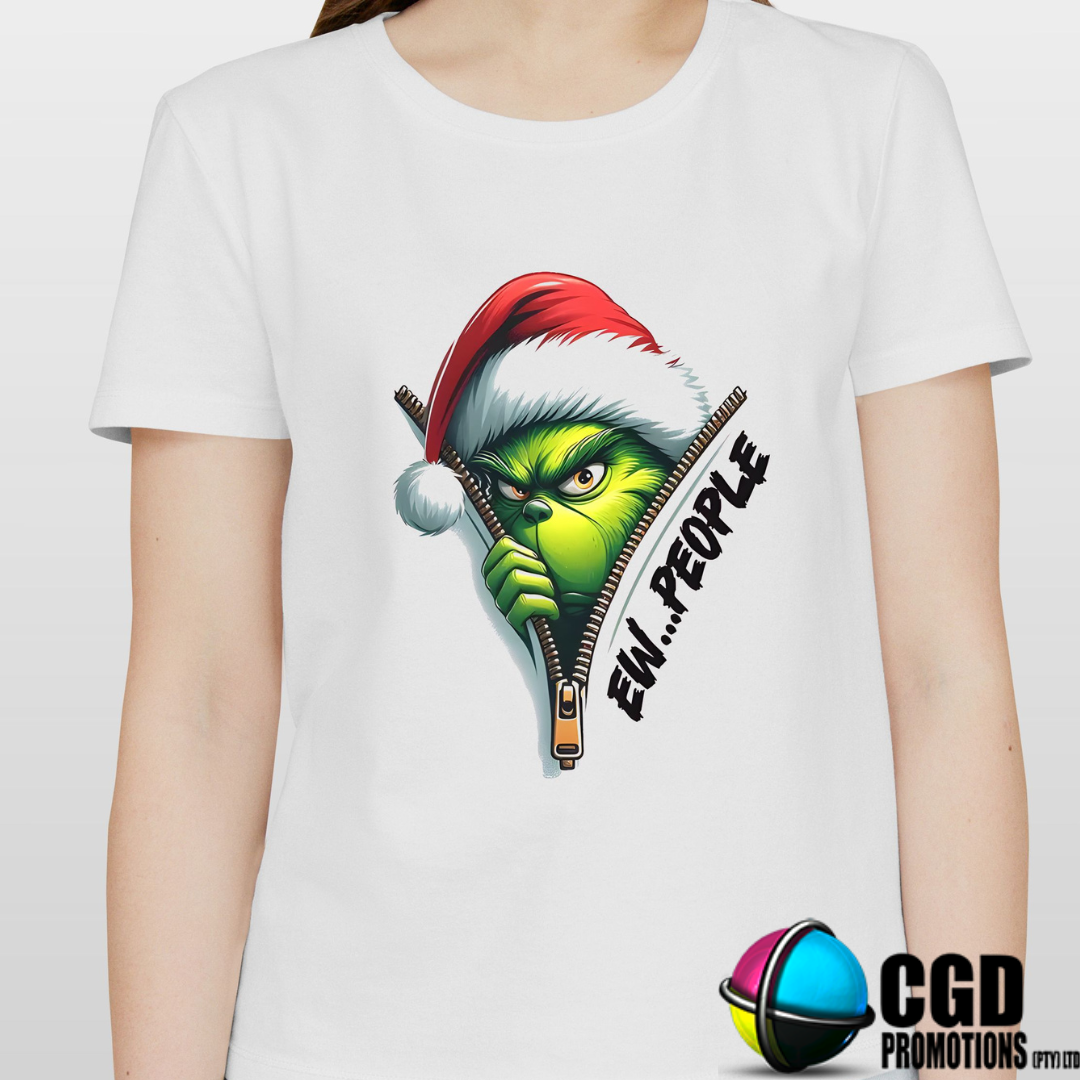 Grinch Ew People Christmas Printed Shirt - Matching Christmas Adult Unisex, Ladies Fitted & Kids