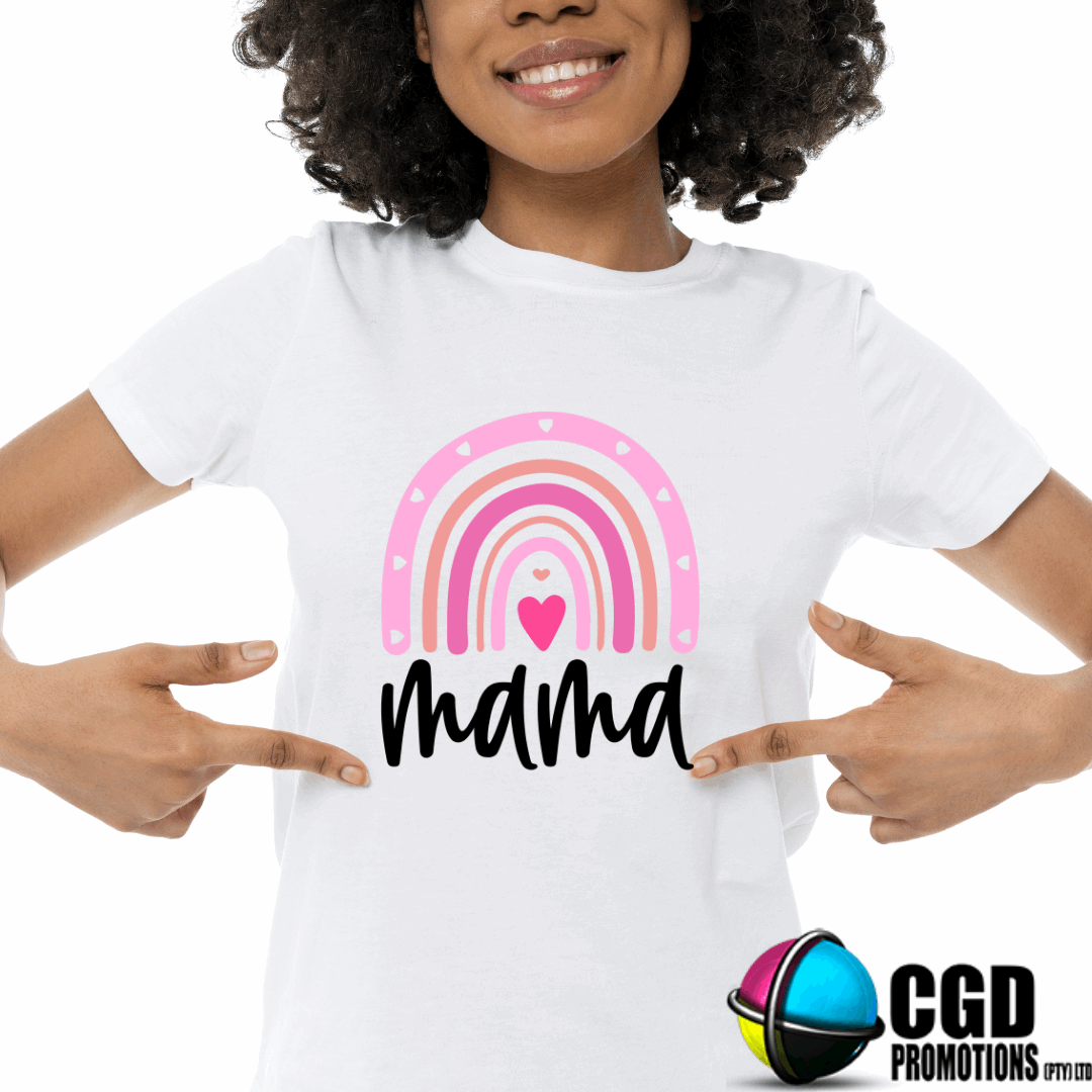 Mom Rainbow Printed Shirt