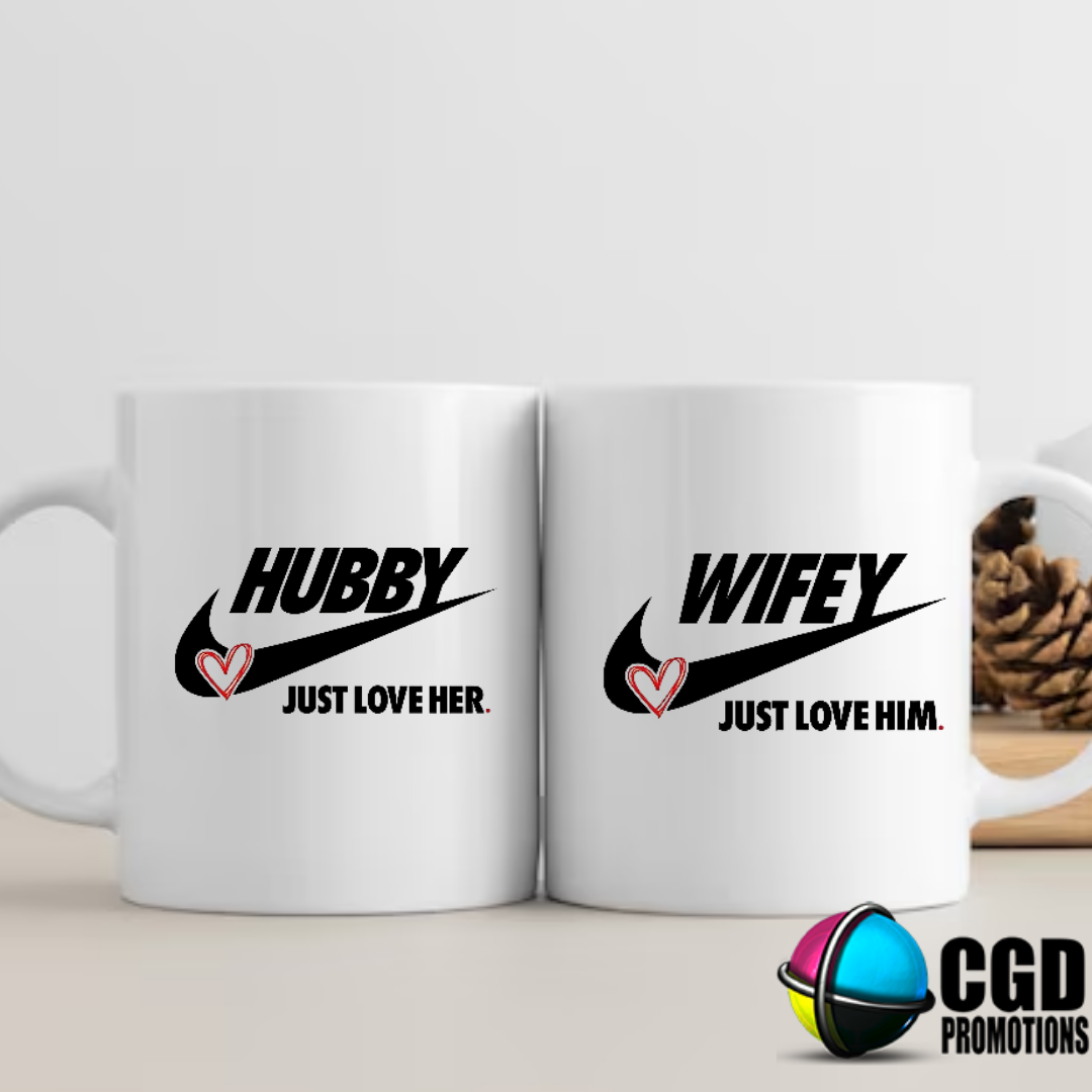 Matching Hubby & Wifey Mugs Just Do It - Valentines Day Gifts South Africa