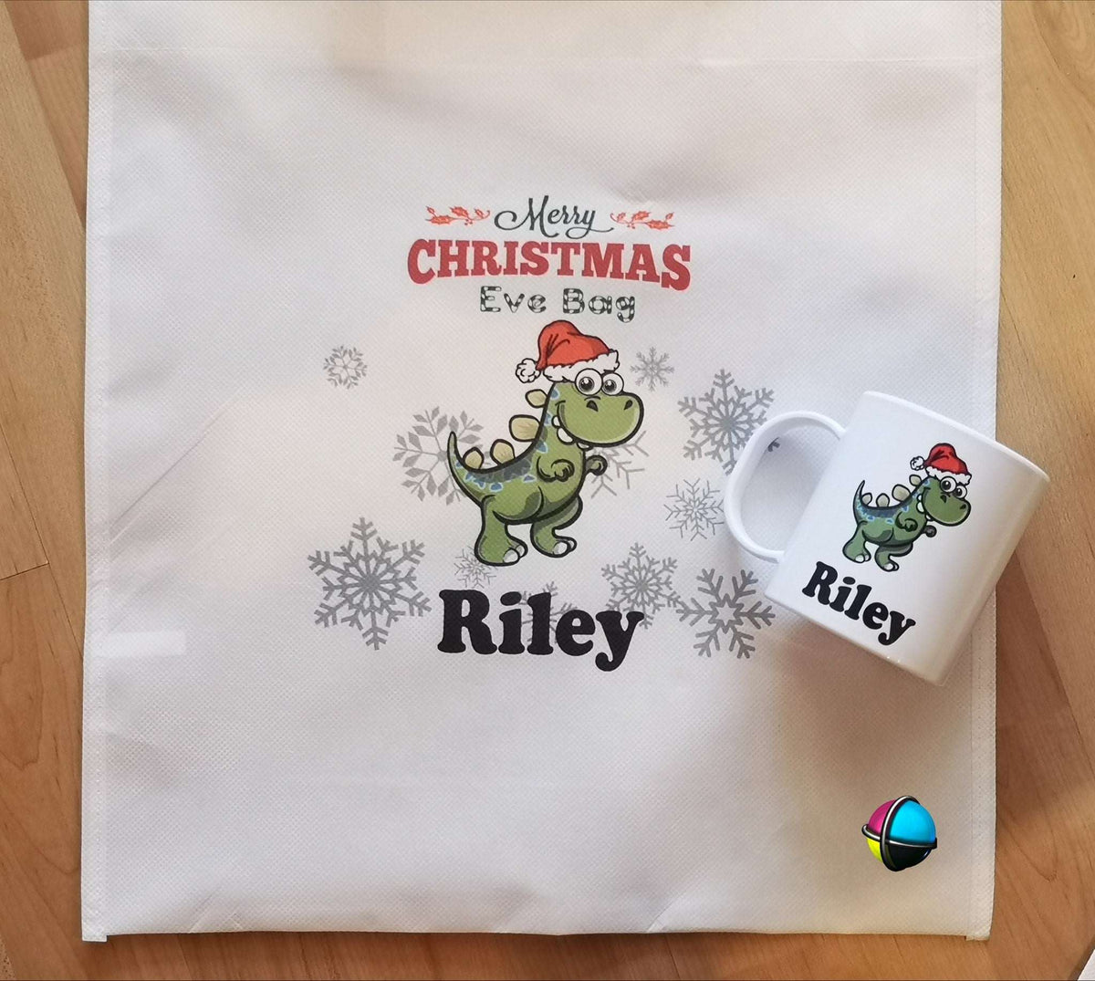 Christmas Eve Tote Bag & Matching Mug – Personalized CGD Xmas Characters
