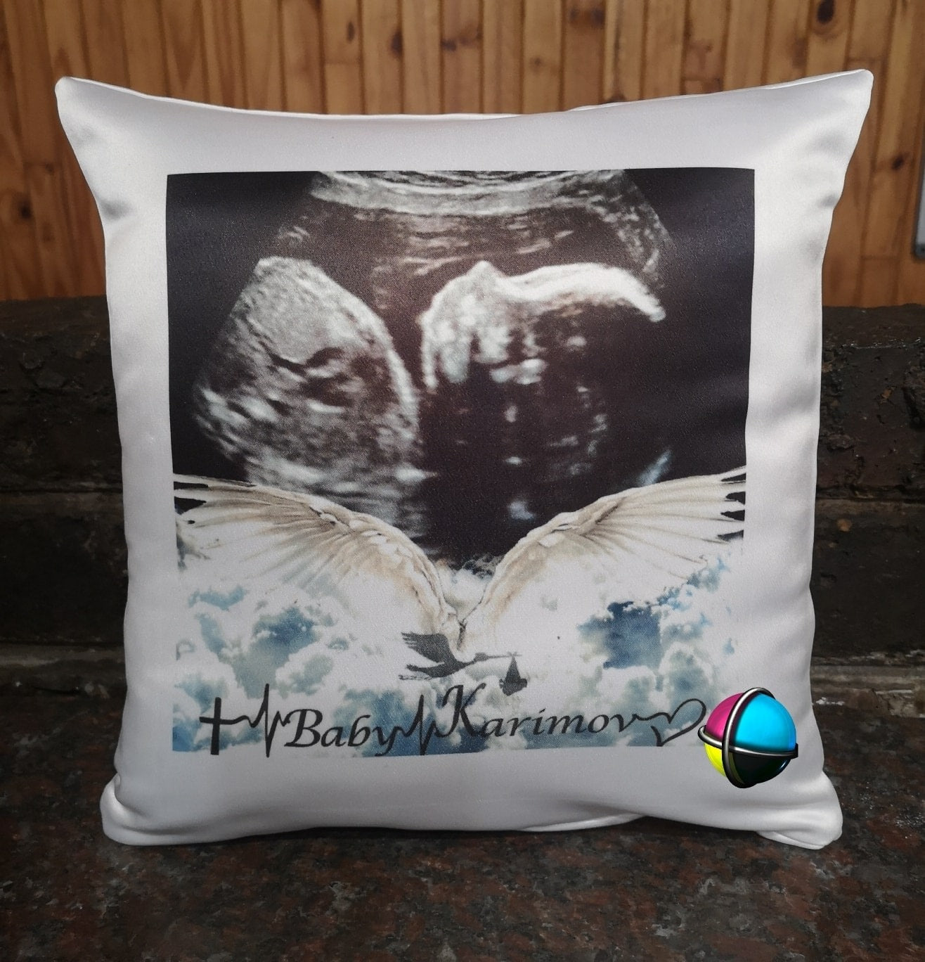 White custom scatter cushion 30x30cm with personalised print – CGD Promotions