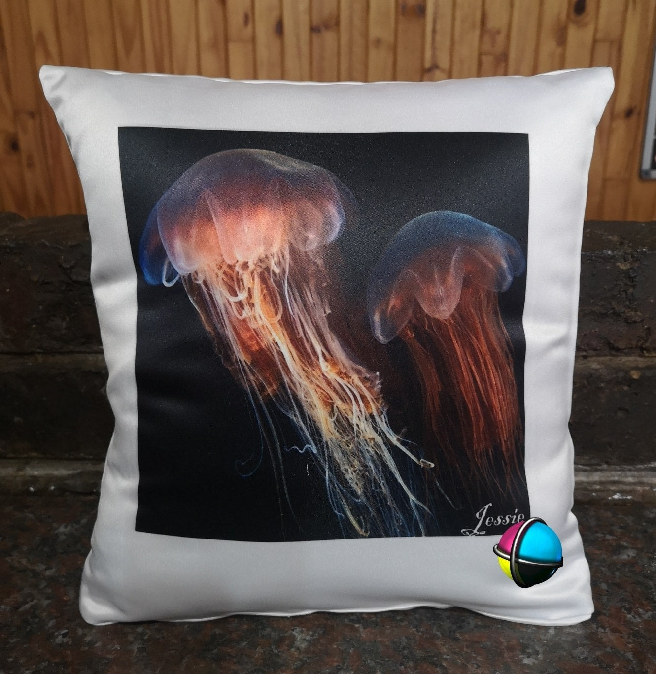 Pillow with jellyfish design