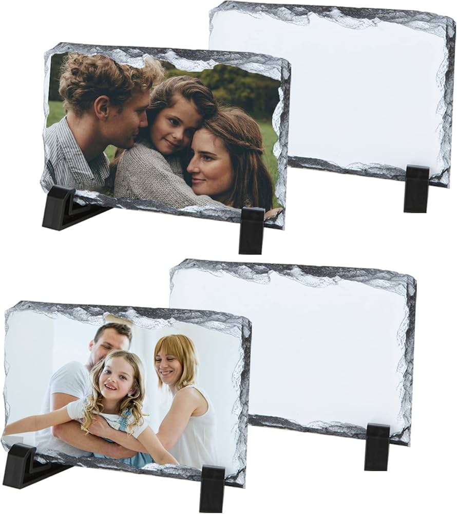 Custom Design Personalised Stone Slate Photo Plaque (various sizes)