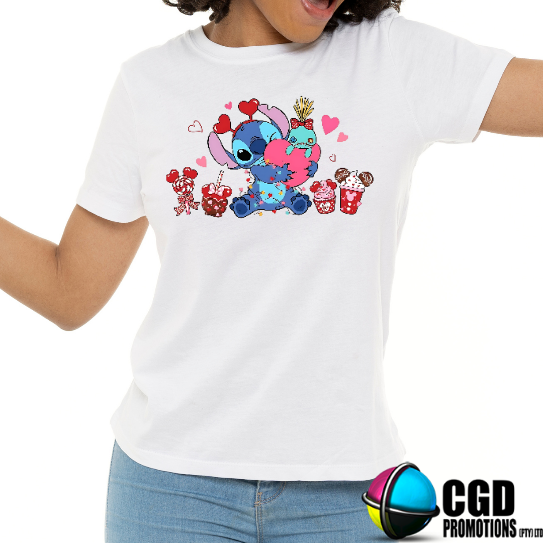 Stitch Love Shirt - Valentines Day Gift - Adult Valentines Shirts | South Africa