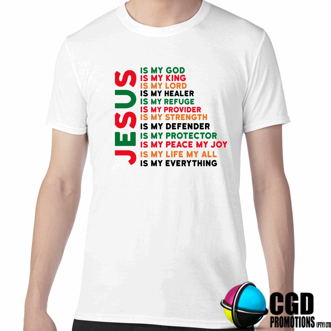 Jesus is My ... Adult & Kids Colour Printed Shirt (Faith Based)