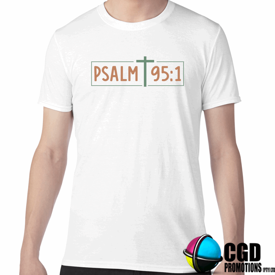 Psalms 95:1 Adult & Kids Colour Printed Shirt (Faith Based)