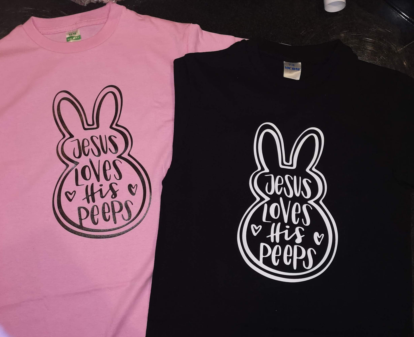 Jesus loves his peeps Kids Easter Printed shirt | Faith-Based Shirt