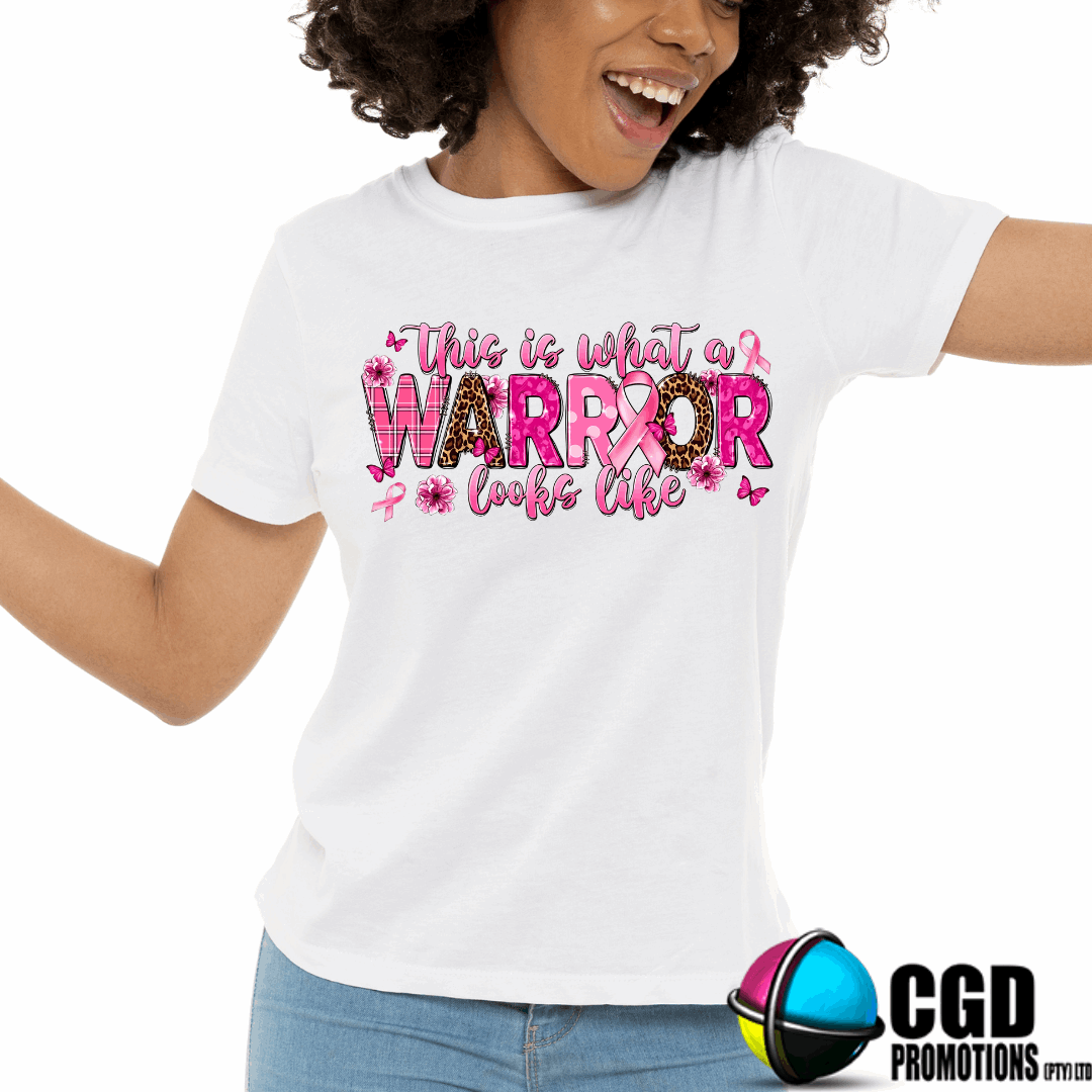 “This Is What a Warrior Looks Like breast cancer awareness t-shirt – unisex and women’s sizes South Africa”