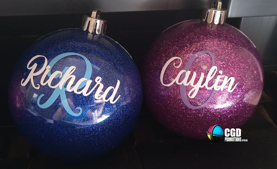 "Purple Glitter 8cm Bauble"