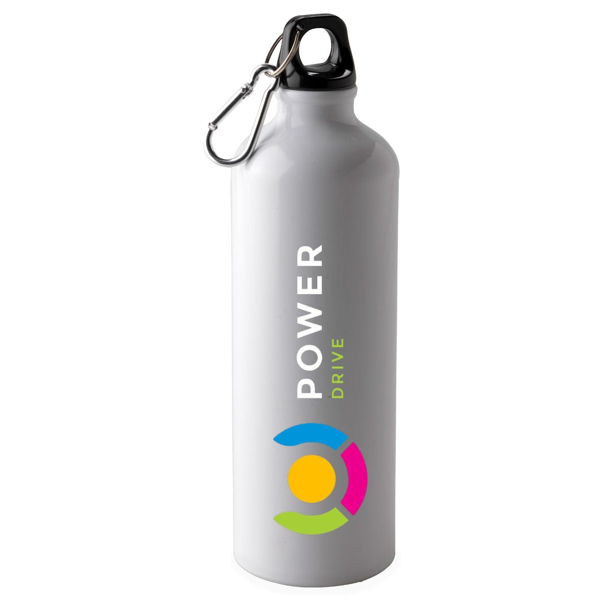 “White personalised sport water bottle with name or logo – CGD Promotions SA”