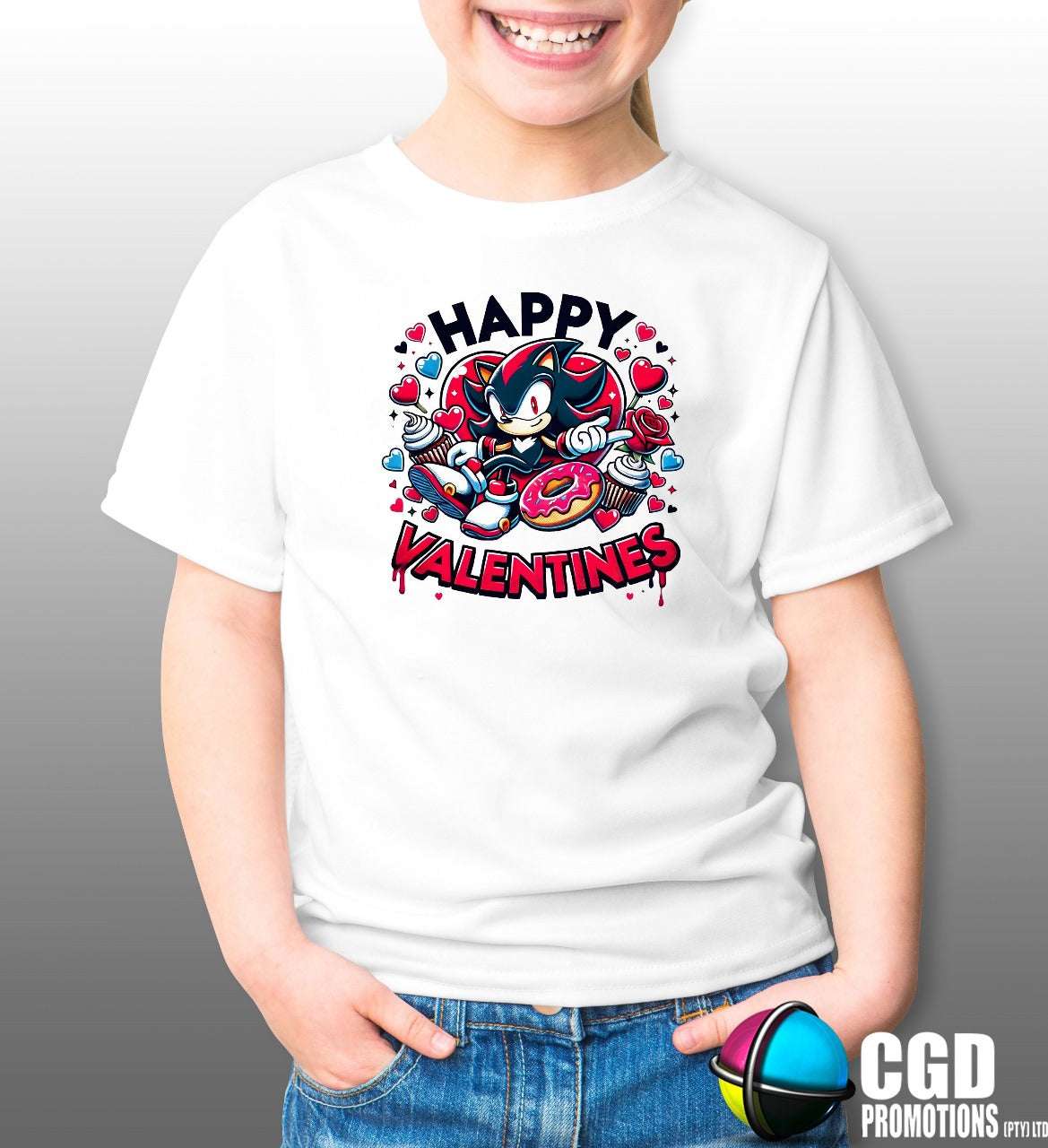 Sonic Happy Valentines Day Shirt - Kids Valentines Day Printed Shirt