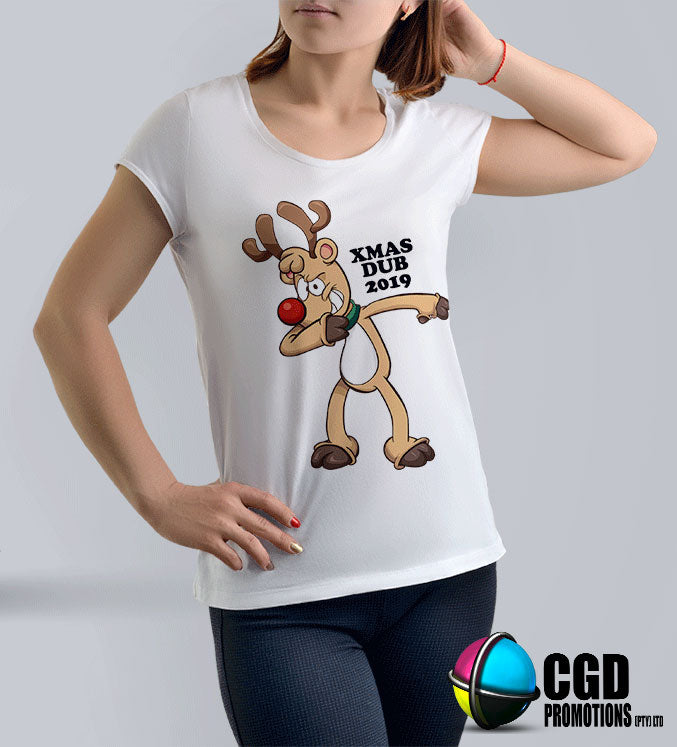 Dubbing Reindeer Xmas Dub Christmas Printed Shirt for the Whole Family ‚ Unisex, Ladies Fitted & Kids