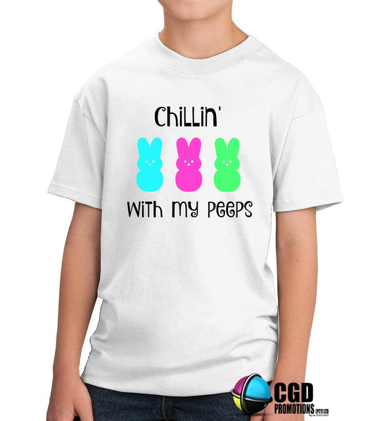 Chilling with my peeps kids shirt