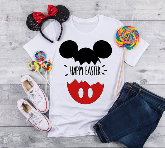 Mouse Happy Easter Adult & Kids Printed Shirts - Unisex, Ladies fitted & Kids