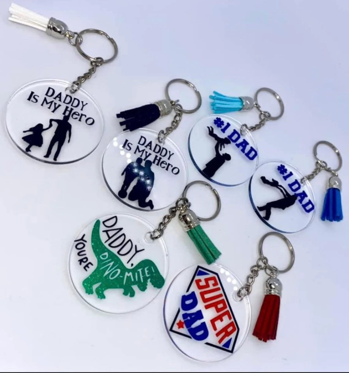 Father’s Day Acrylic Disk Gift with Tassel – Unique Gift for Dad