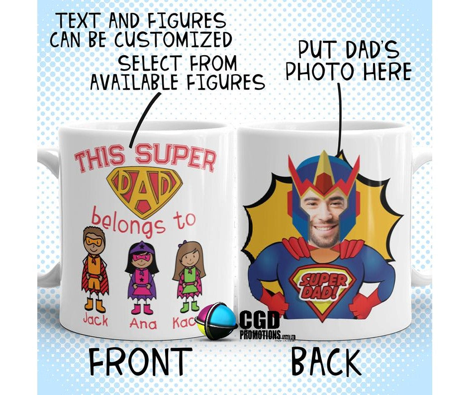 Superhero Dad Mug Gift for Dad Father's Day Mug