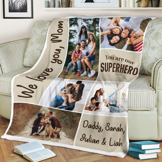 Mom You are our Superhero Blanket
