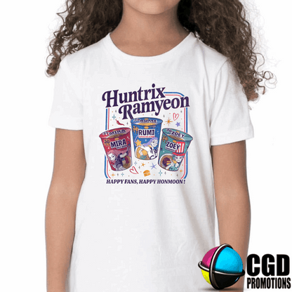 "K-pop Demon Hunter inspired shirt front design"