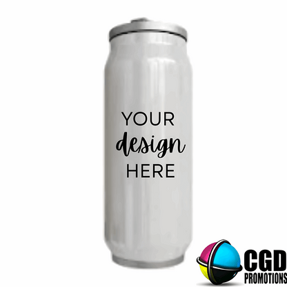 Custom Tin Can - Personalised Double-Walled 400ml Stainless Steel Can White SA | CGD Promotions (Copy)