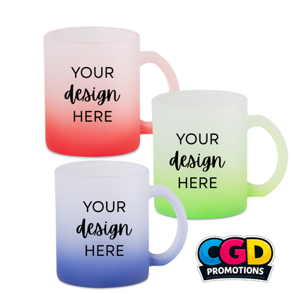 “Personalised 11oz frosted glass sublimation mug Boksburg”