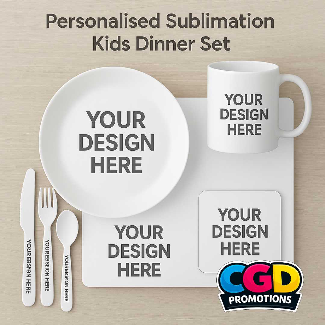 Custom Design Kids Dinner Set - Personalised Kids Plastic Dinner Set SA | CGD Promotions