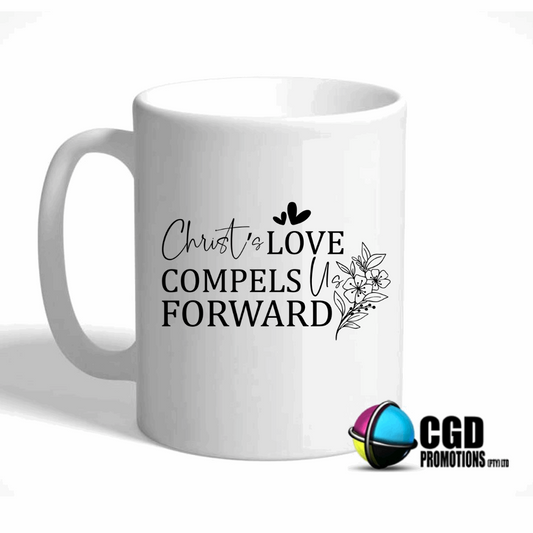 Christ's Love Compels Us Forward Ceramic Mug ((Faith Based))