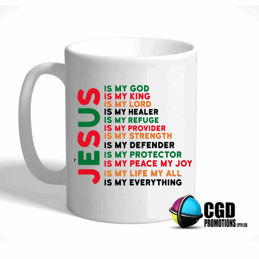 Jesus is My Colour Print Ceramic Mug ((Faith Based))