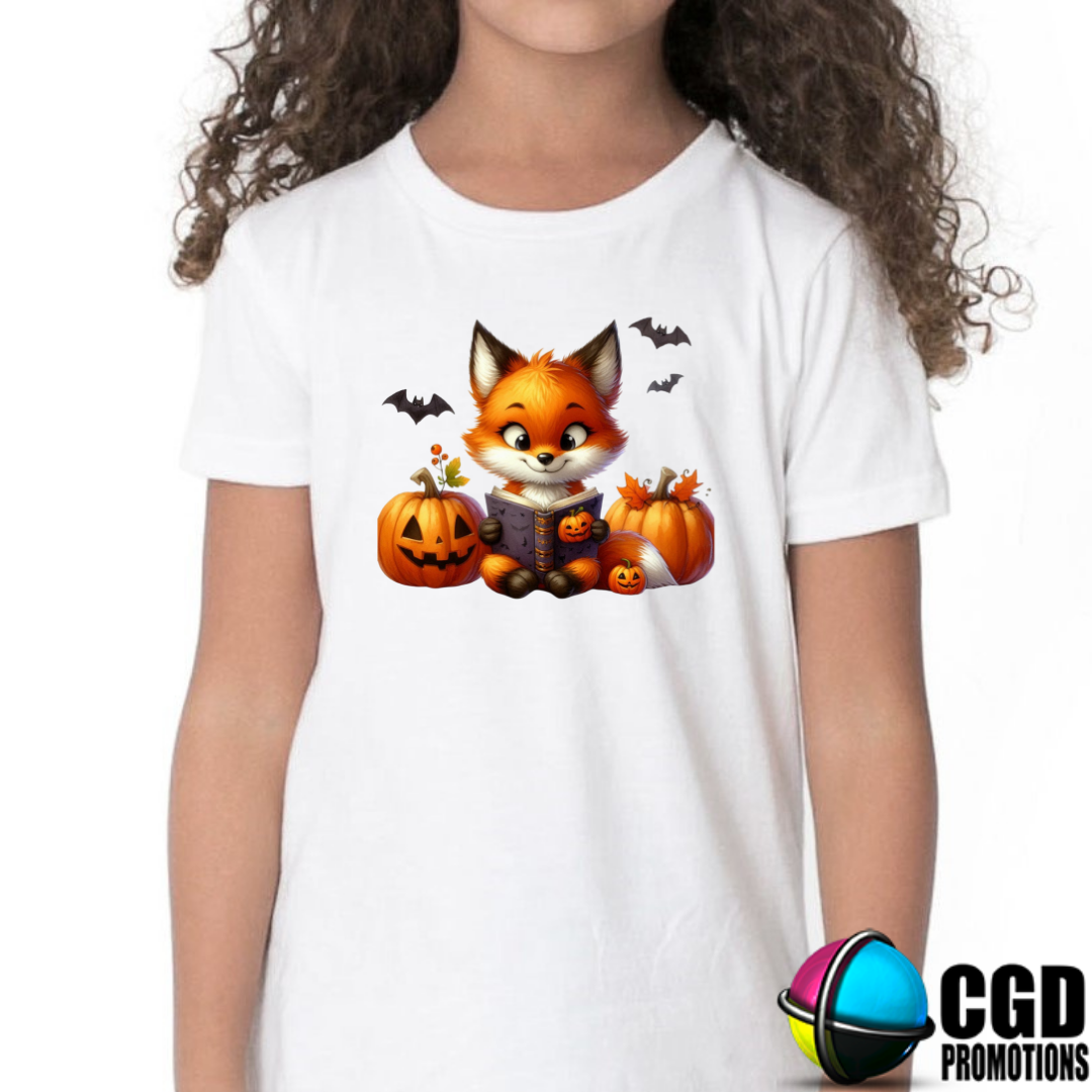 Cute Fox Halloween Kids Printed Shirt