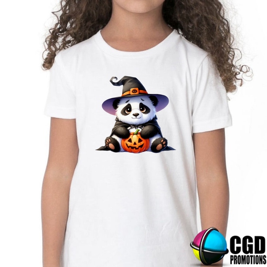 Cute Panda Halloween Kids Printed Shirt