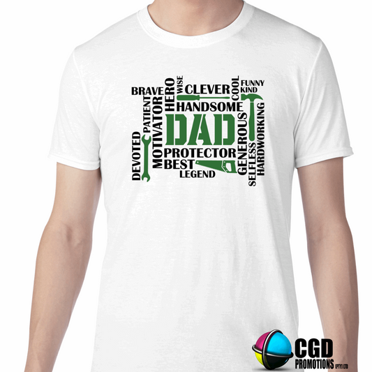 Brave Clever Wise DAD Printed Shirt