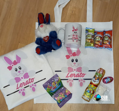 Easter Personalised Bunny Hunt Tote Bag (8-options)