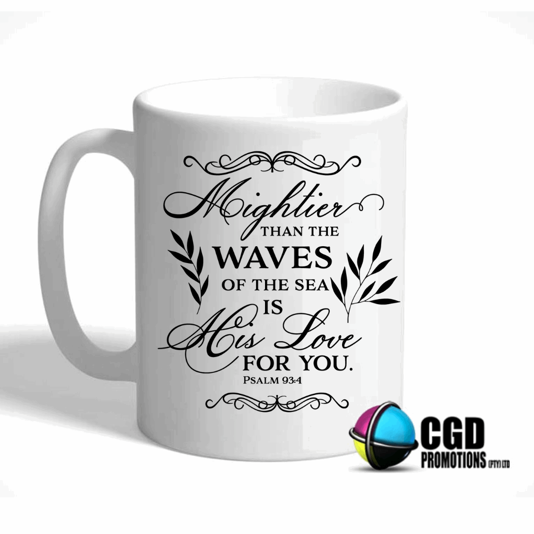 Mighter than the Waves of the Sea Ceramic Mug ((Faith Based))