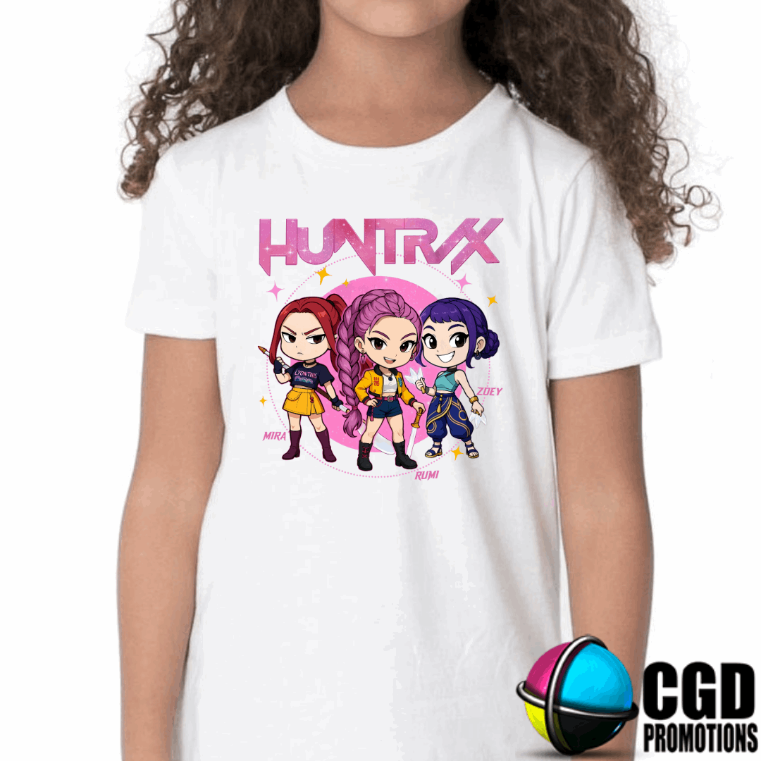 "K-pop Demon Hunter inspired shirt front design"