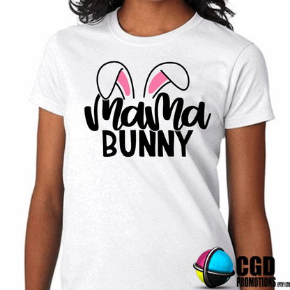 Pink Bunny Ears [Personalised CUSTOM Name] Easter Adult & Kids Printed Shirts - Unisex, Ladies Fitted & Kids