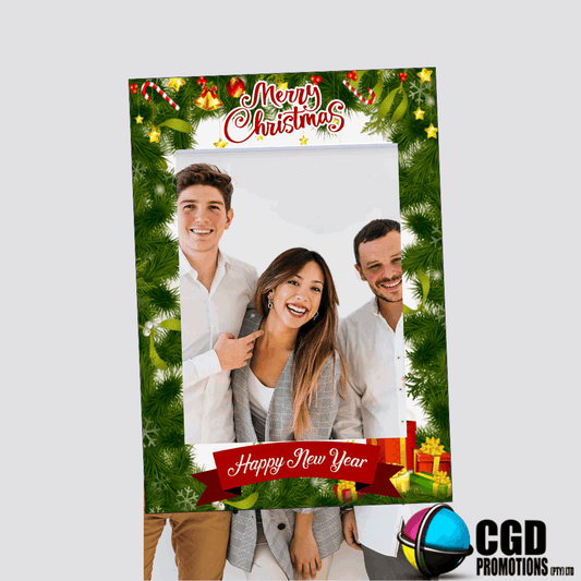Classic green Christmas party board, standard design for birthdays and holiday events