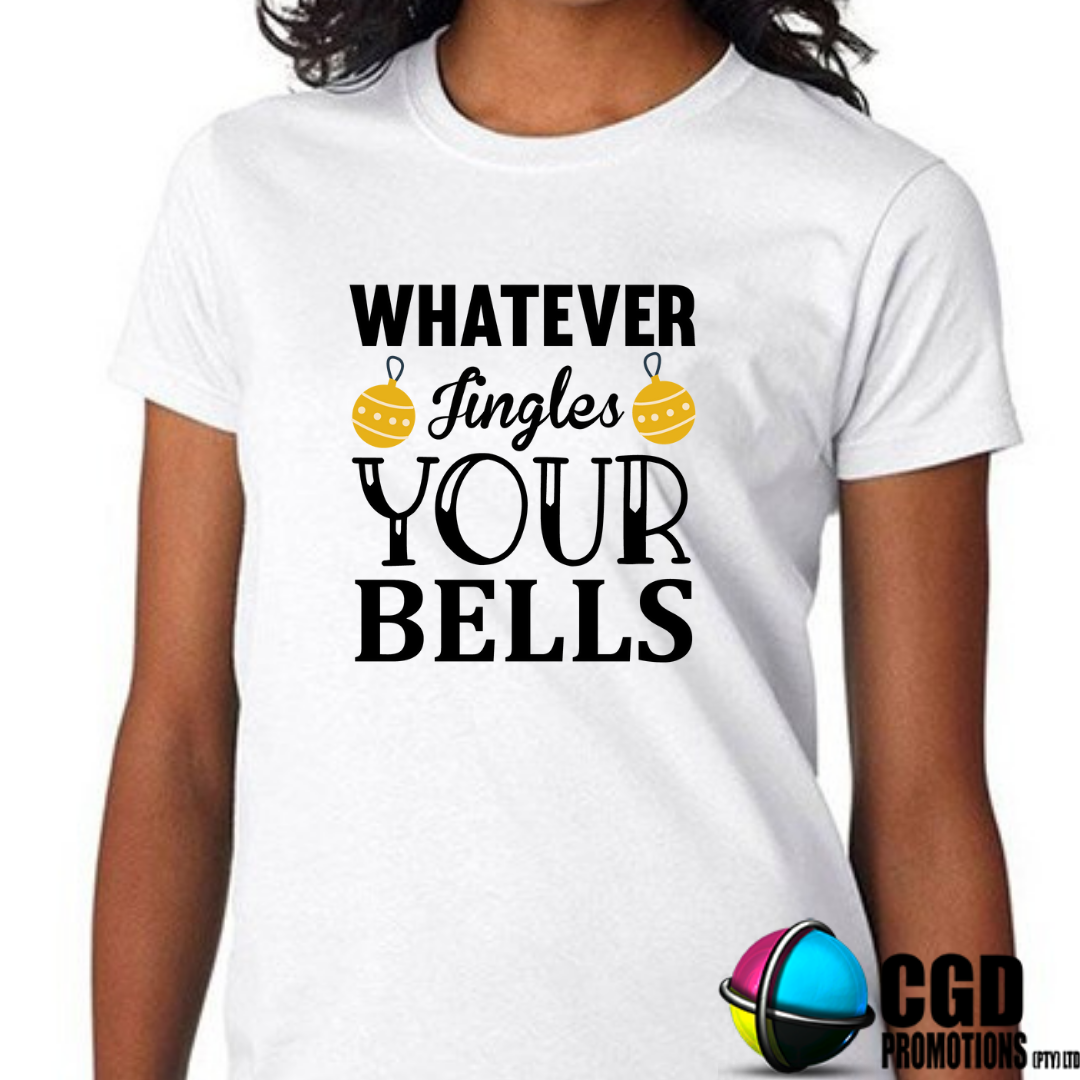 Whatever Jingles Your Bells Christmas Adult Printed Shirt - Unisex Mens & Ladies Fitted