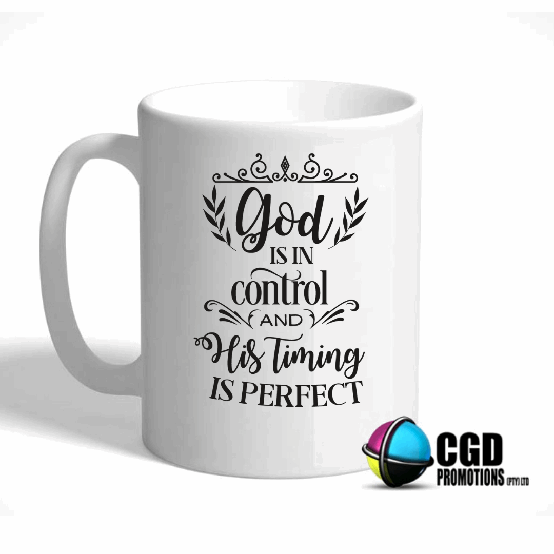 God is in control Ceramic Mug ((Faith Based))