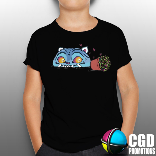 K-Pop Blue Tiger Character Insipired Printed Kids Shirt