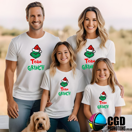 Matching Team Grinch Christmas Shirts for the Whole Family- Matching Unisex, Ladies Fitted & Kids