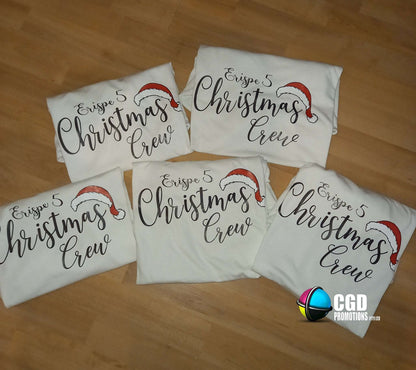 Christmas Crew Family of 4 Matching Shirts (2 kiddies T-Shirt Option)