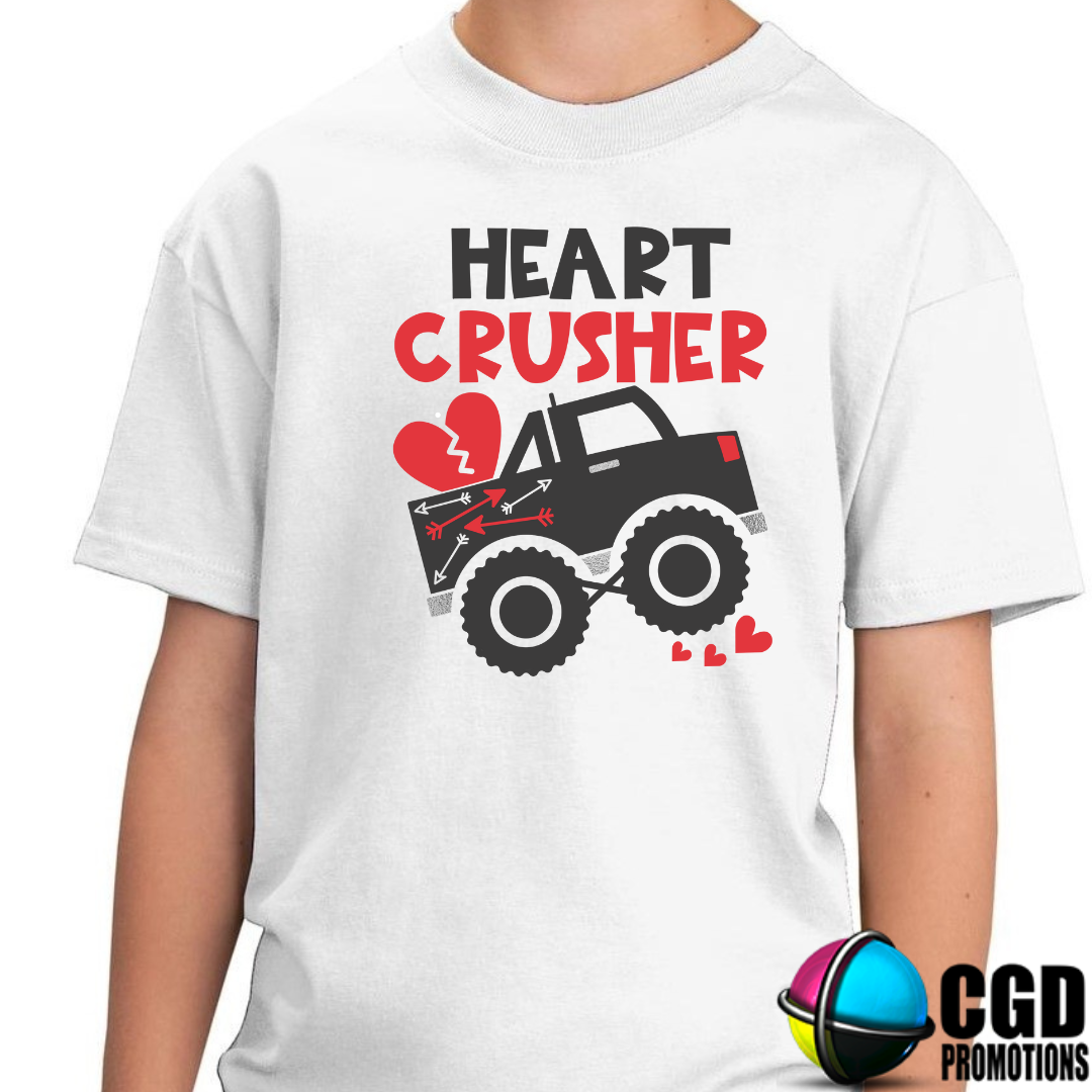 Heart Crusher - Boys Valentines Day Shirt - Kids Shirts 