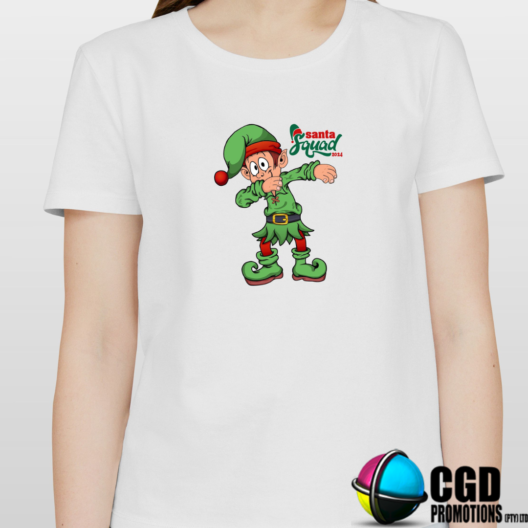 Dubbing Characters - Santa Squad Matching Christmas Printed Shirt for the Whole Family ‚ Unisex, Ladies Fitted & Kids